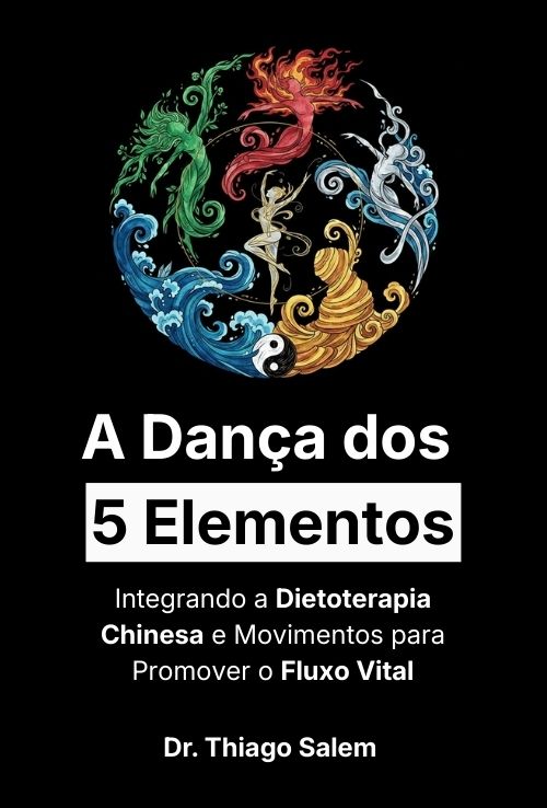 Ilustração da palestra A dança dos 5 Elementos: Integrando a Dietoterapia Chinesa e movimentos para promover o fluxo vital